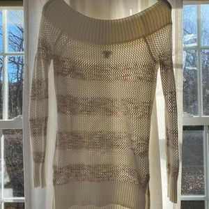 Off the shoulder knit sweater